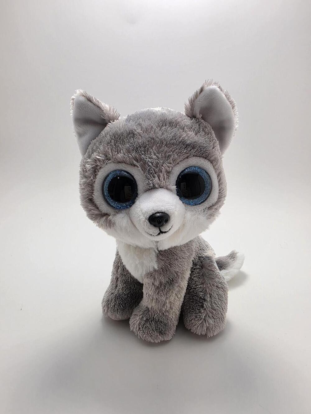 Ty Beanie Boo “Warrior” the Grey Wolf - Great Wolf Lodge Exc, No Hang Tag